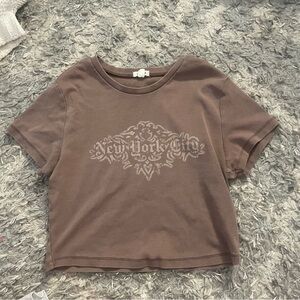Brown NYC Top